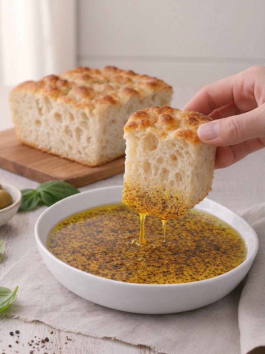 Garlic Focaccia Bread Loaf